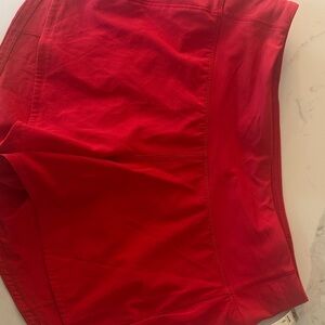 Lululemon Athletica Bold Red Women's Athletic Shorts